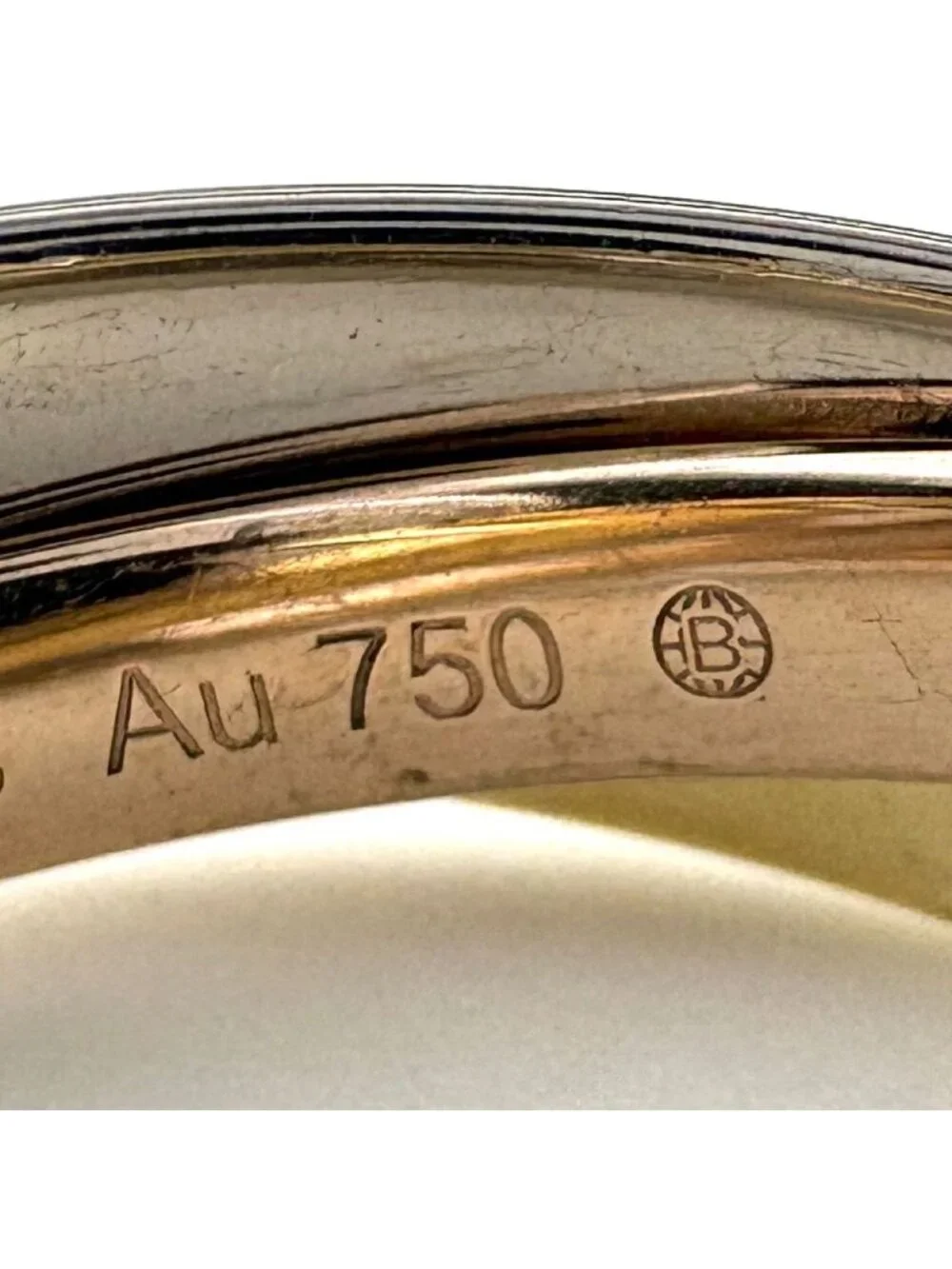 Cartier Trinity Yellow Gold Pink White Ring Three